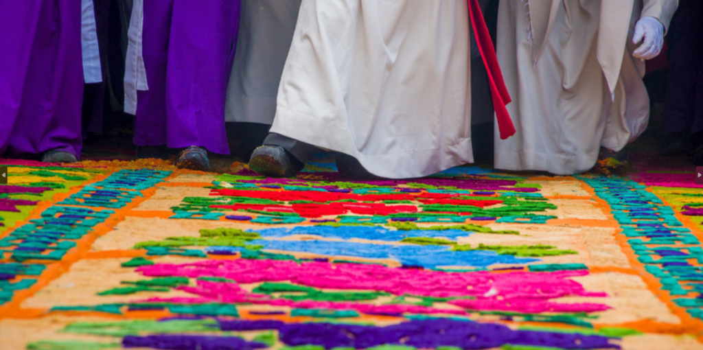 5 Easter Celebrations Around the Globe: Embracing Diversity and Tradition: this is an image of alfombras.