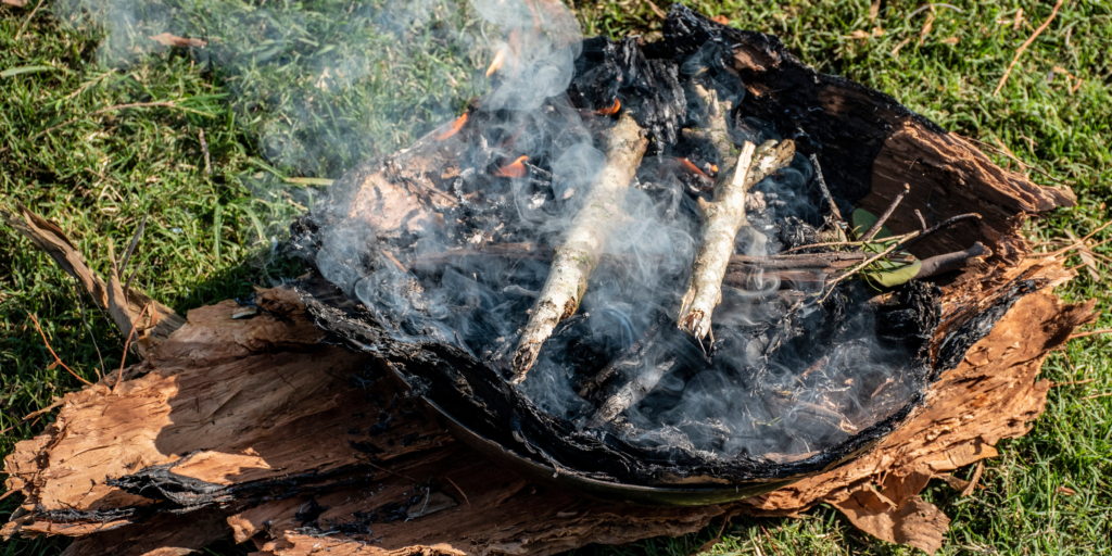 Celebrating NAIDOC Week Outside of NAIDOC Week: This is a photo of a smoking ceremony.