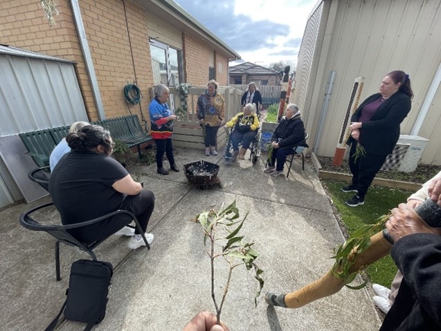 Smoking ceremony as part of Stolen Generations workshop in the wake of Sorry Day